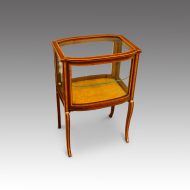 Edwardian inlaid curio display cabinet