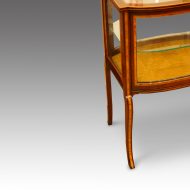 Edwardian inlaid curio display cabinet leg