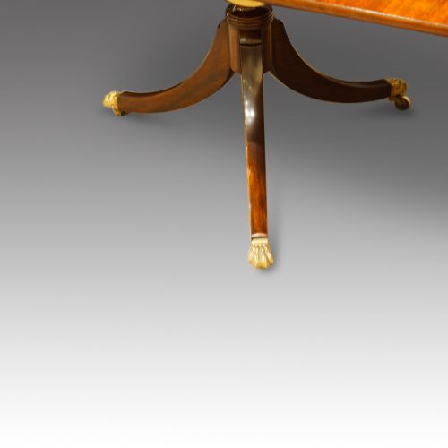 Edwardian mahogany 12ft long dining table end pedestal