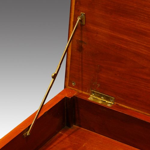 Edwardian satinwood inlaid duet stool elbow