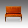 Edwardian satinwood inlaid duet stool open