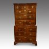 George I walnut chest on chest front