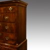 George I walnut chest on chest top section