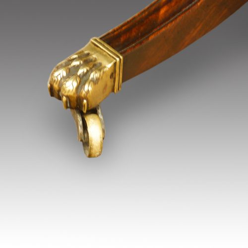 George V mahogany 3 pillar dining table claw foot