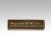 Hingstons Antiques brand guarantee name plate
