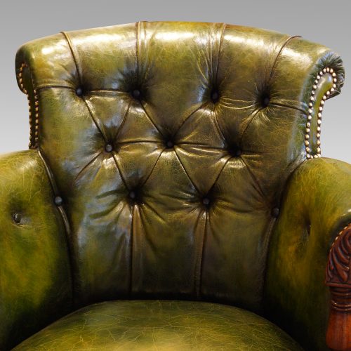 Maples Edwardian revolving desk chair back