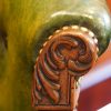 Maples Edwardian revolving desk chair carving