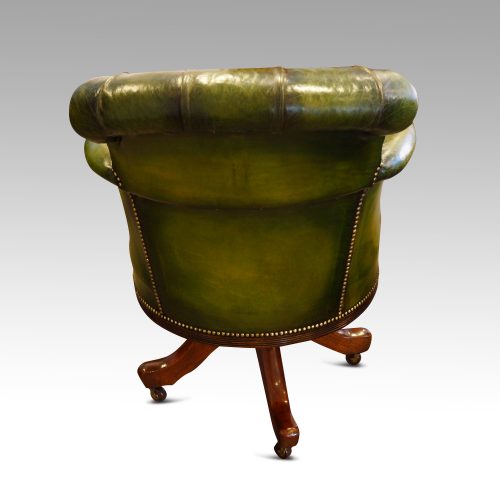 Maples Edwardian revolving desk chair rear