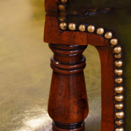 Maples Edwardian revolving desk chair turning