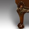 Maples serpentine mahogany side cabinet front leg detail