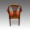 Set of 8 mahogany Hepplewhite dining chairs armchair rear