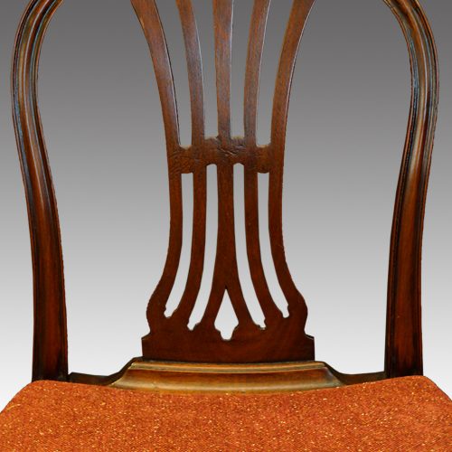 Set of 8 mahogany Hepplewhite dining chairs back splat