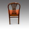 Set of 8 mahogany Hepplewhite dining chairs side chair rear