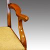 Set of 8 walnut Queen Anne style dining chairs armchair arm