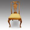 Set of 8 walnut Queen Anne style dining chairs side chair