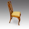 Set of 8 walnut Queen Anne style dining chairs side chair side view
