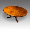 Victorian inlaid walnut oval coffee table