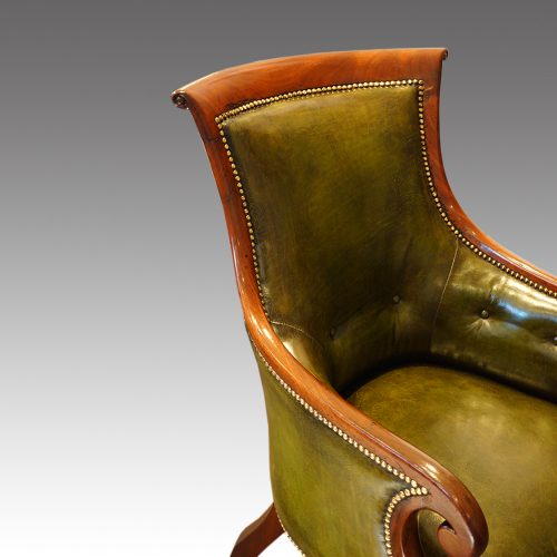 William IV mahogany bergere chair back
