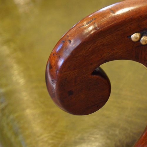 William IV mahogany bergere chair hand grip