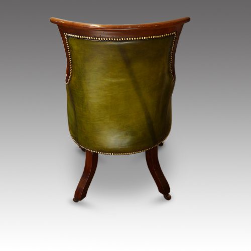 William IV mahogany bergere chair rear