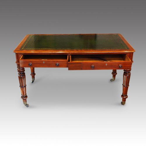 William IV writing table drawers open