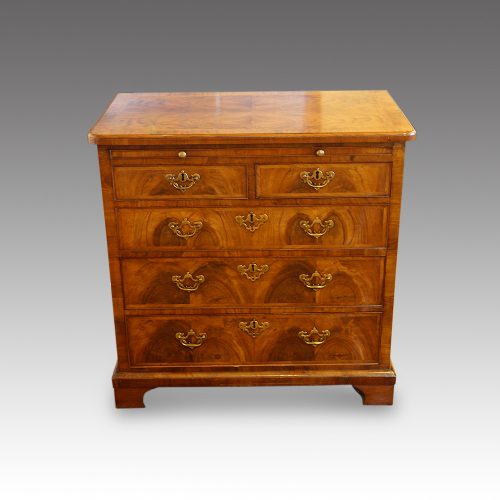 19thc. walnut chest of drawers