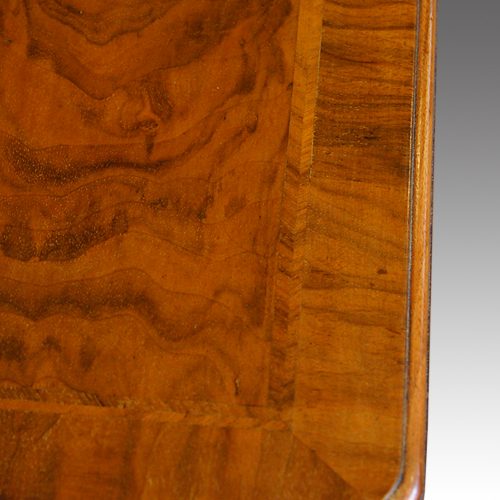 19thc. walnut chest of drawers herringbone