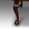 Edwardian mahogany 2 leaf extending dining table leg