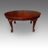 Edwardian mahogany 3 leaf extending dining table closed side view