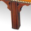 Edwardian mahogany camel back sofa moulded leg