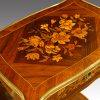 French marquetry sidetable top detail