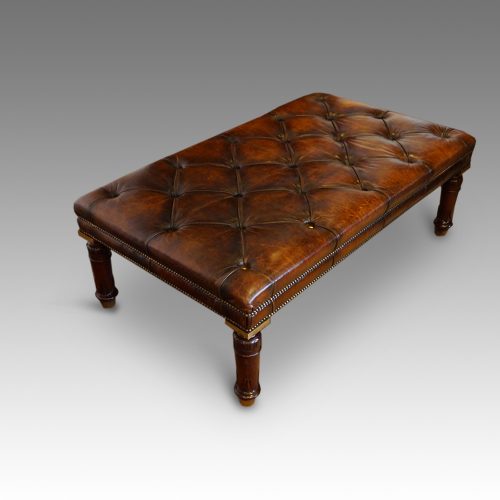 Leather banquet stool
