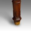 Leather banquet stool brass toe