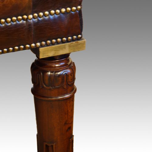 Leather banquet stool capital