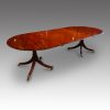 Mahogany twin pillar dining table