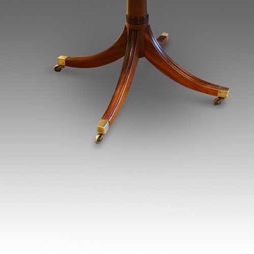 Mahogany twin pillar dining table base