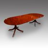 Mahogany twin pillar dining table detail