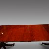 Mahogany twin pillar dining table detail top