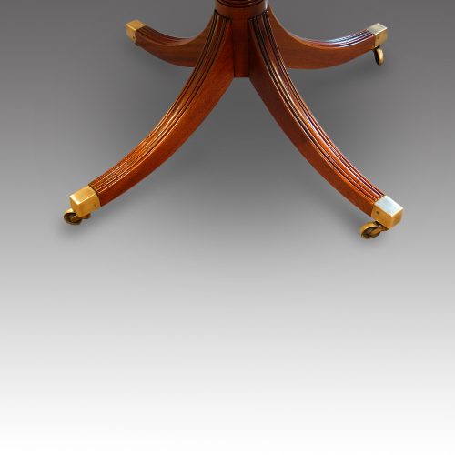 Mahogany twin pillar dining table legs