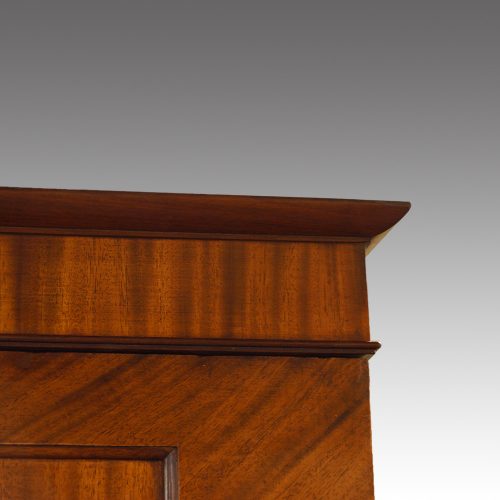 Regency mahogany press wardrobe cornice