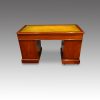 Victorian mahogany double pedestal desk rear view