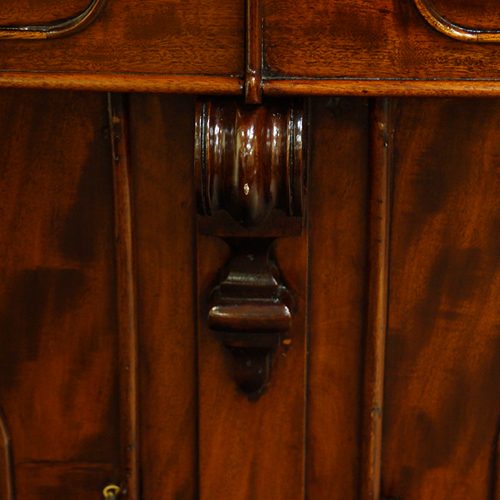 Victorian mahogany sideboard carving