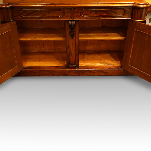 Victorian mahogany sideboard interior