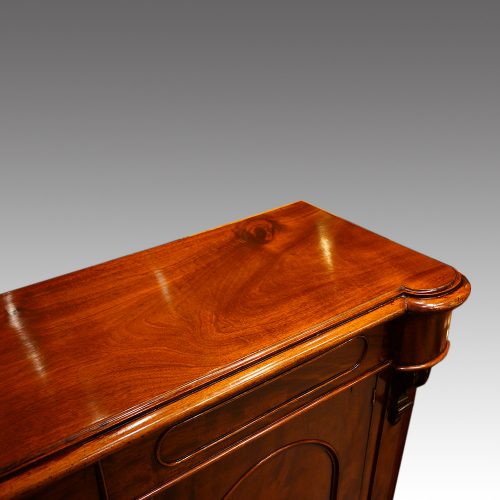 Victorian mahogany sideboard top detail