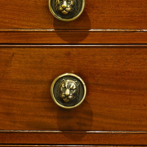 Antique mahgany chest of drawers brass handles