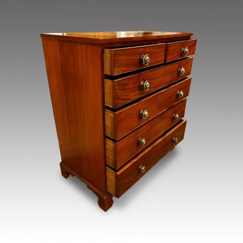 Antique mahgany chest of drawers side view