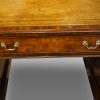 Burr walnut partners desk centre drawer