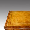 Burr walnut partners desk leather detail