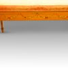 Edwardian satinwood duet stool detail