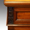 Edwards and Roberts walnut pedestal desk carving